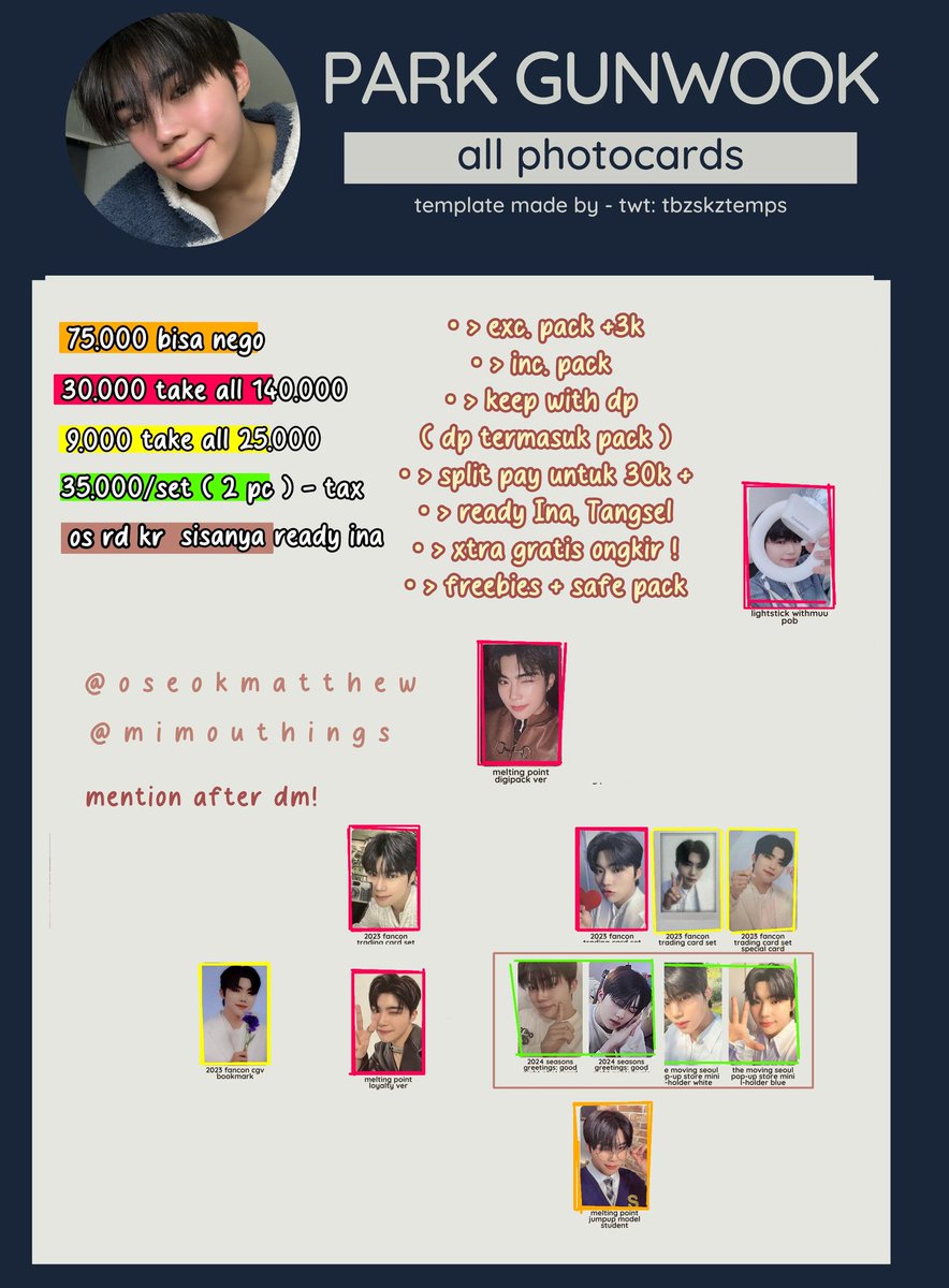 oseokmatthew's tweet photo. @chansoori_ haii aku ada inii. dm me if you interested yaa! https://t.co/oRu70qVKLS