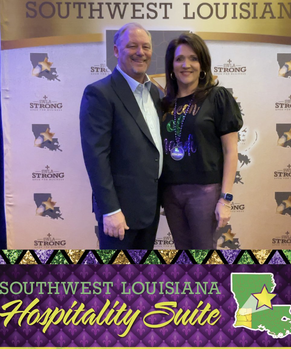EdmistonKyle's tweet photo. Proud to represent @LakeCharlesCVB in DC during Washington Mardi Gras. Many productive meetings and jointly hosted the #SWLAstrong suite. #LouisianasPlayground https://t.co/1zsobrT0u2