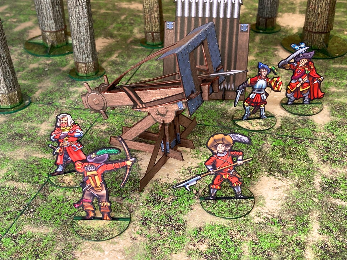Some Brave Adventures paper minis in Paper Realms terrain for inspiration! From the ground, the men steel themselves in anticipation of a battle they could not even imagine. Nothing can prepare someone for a battle with a dragon.