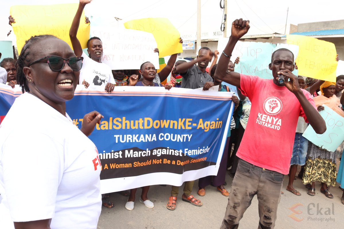 Scenes from the #shutdownkenya anti-femicide protests, organised by Friends of Lake Turkana, held in Lodwar. The anti-femicide protests were part of a country wide march to protest the increased killings of women in the country. #stopkillingwomen #femicideawareness #femicide