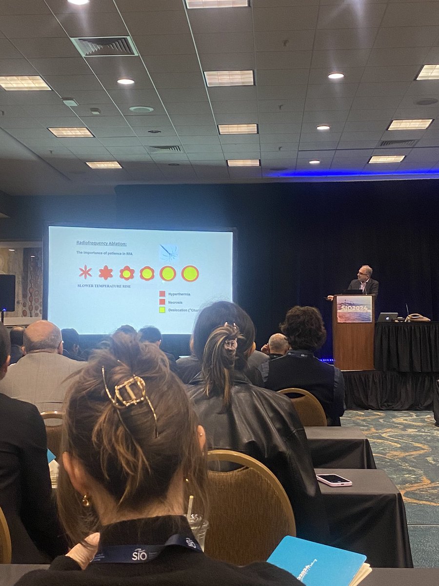 IN_publishing's tweet photo. Presenting the first IO Essentials Session on the Saturday morning of @SIO_Central, Christos Georgiades details the physics of ablation to a full room at #SIOLongBeach
#ablation #IOtraining #IO https://t.co/w760nSR0n5