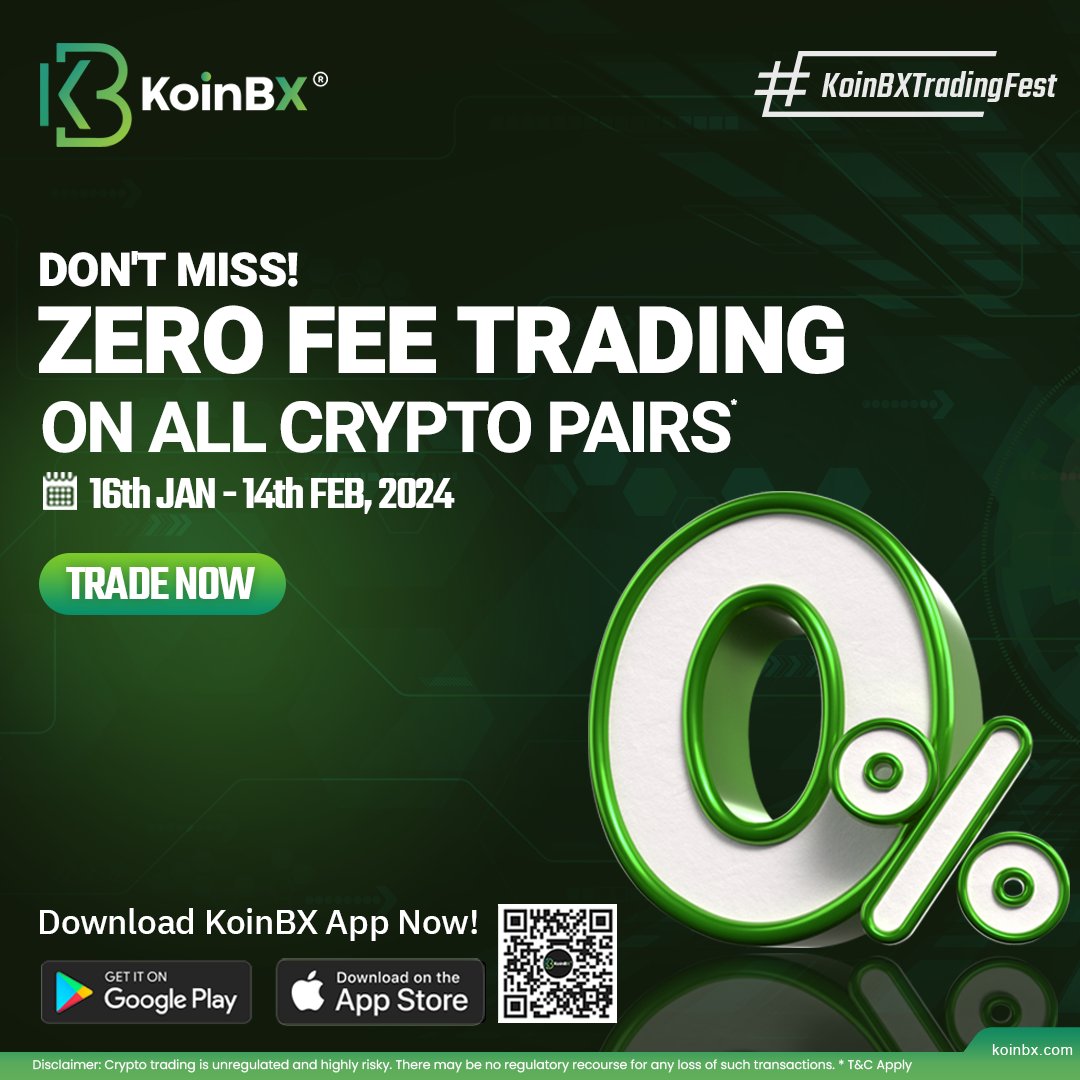 KoinBX's tweet photo. 💥 Join #KoinBXTradingFest

Trade cryptos with ZERO trading fees on India's top-ranked and FIU-registered exchange.

Trade Now👉 https://t.co/wN81IBuCL6

To Know More👉 https://t.co/fe838gICBS

#KoinBX #Cryptos #ZeroTradingFees #KoinBXExchange #trading https://t.co/9HYkDqYCXH