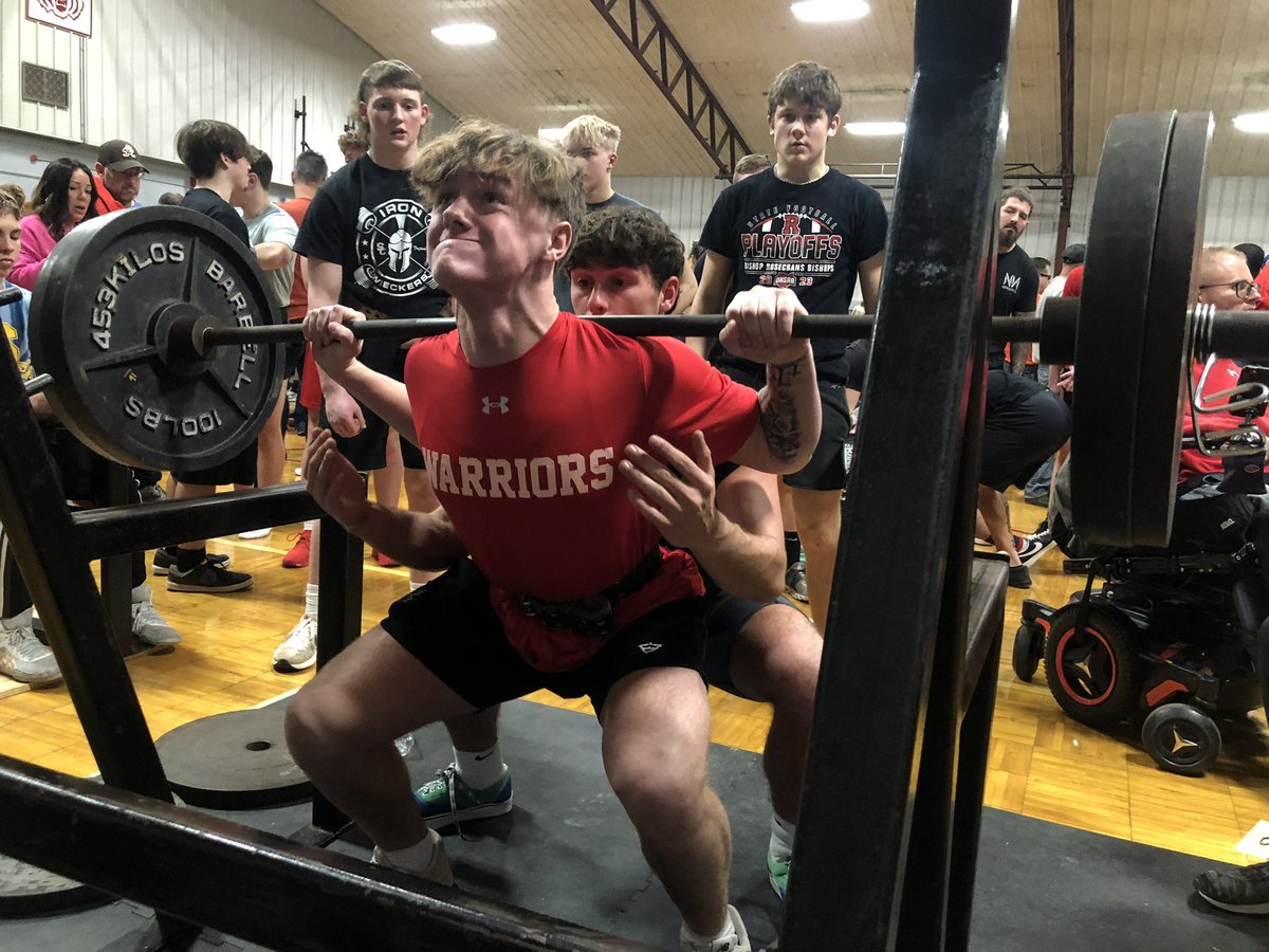 Goshen_Athletic's tweet photo. GHS Powerlifters are getting after it this morning at the 2024 Regional Powerlifitng Meet held at Kenton HS!!! More pictures and results to come! 
Go Warriors! @GoshenLocal @GoshenWarriors @ClerSunSports @ShaneElkin48 @KentonWildcats https://t.co/WVfoiZJNGU