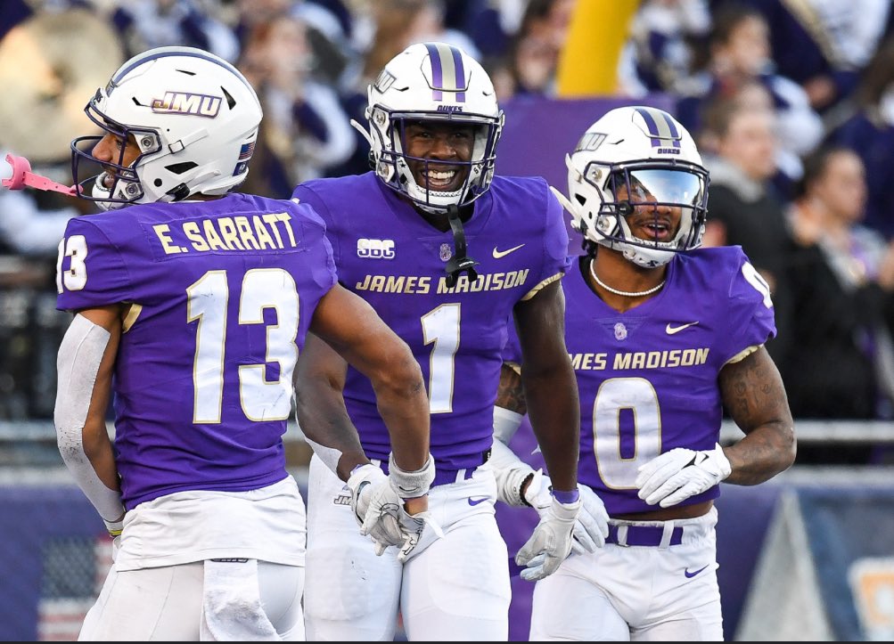 Blessed to receive a offer from James Madison University💛💜 #AGTG #WalkbyFaithNotbySight @JMUFootball @CoachBobChesney @Coach_DKennedy @Justin_Harpo @CALLMEDBEST @AntonioHall336 @247recruiting @On3sports @Rivals