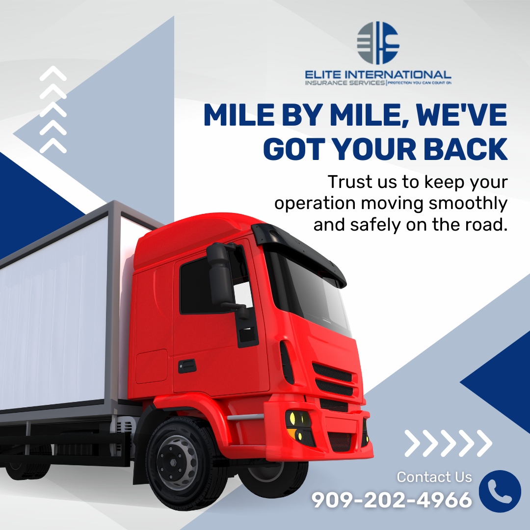 EliteInternat13's tweet image. Mile by mile, we've got your back.

Trust us to keep your operation moving smoothly and safely on the road. With Elite International Insurance Services, you're not just insured; you're empowered for success. 🚚🌟🛡️

#TruckingInsurance #EmpowerForSuccess #EliteInsurance