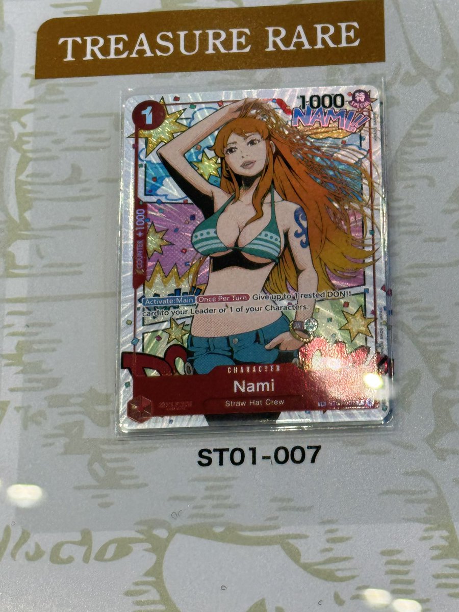 Nami will be the first treasure rare card introduced in OP-06 for One Piece  at #BCGFest
