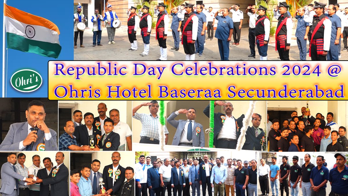 Republic Day Celebrations 2024 @ Ohris Hotel Baseraa Secunderab #southindianrestaurant #food #hotel 

youtu.be/0Z2aGTupBnY