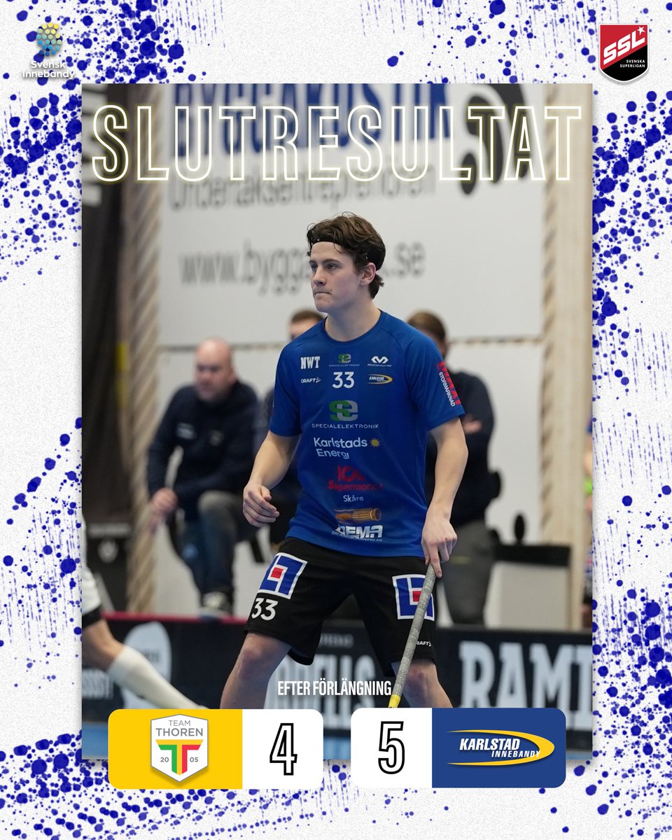 karlstadibf's tweet photo. ”Grävling” avgör i Umeå‼️
2 poäng med hem till Värmland! 💙

🔵⚪️ #karlstadibf #viälskarinnebandy  #sslse #mizunosverige https://t.co/LhdO6Fdsup