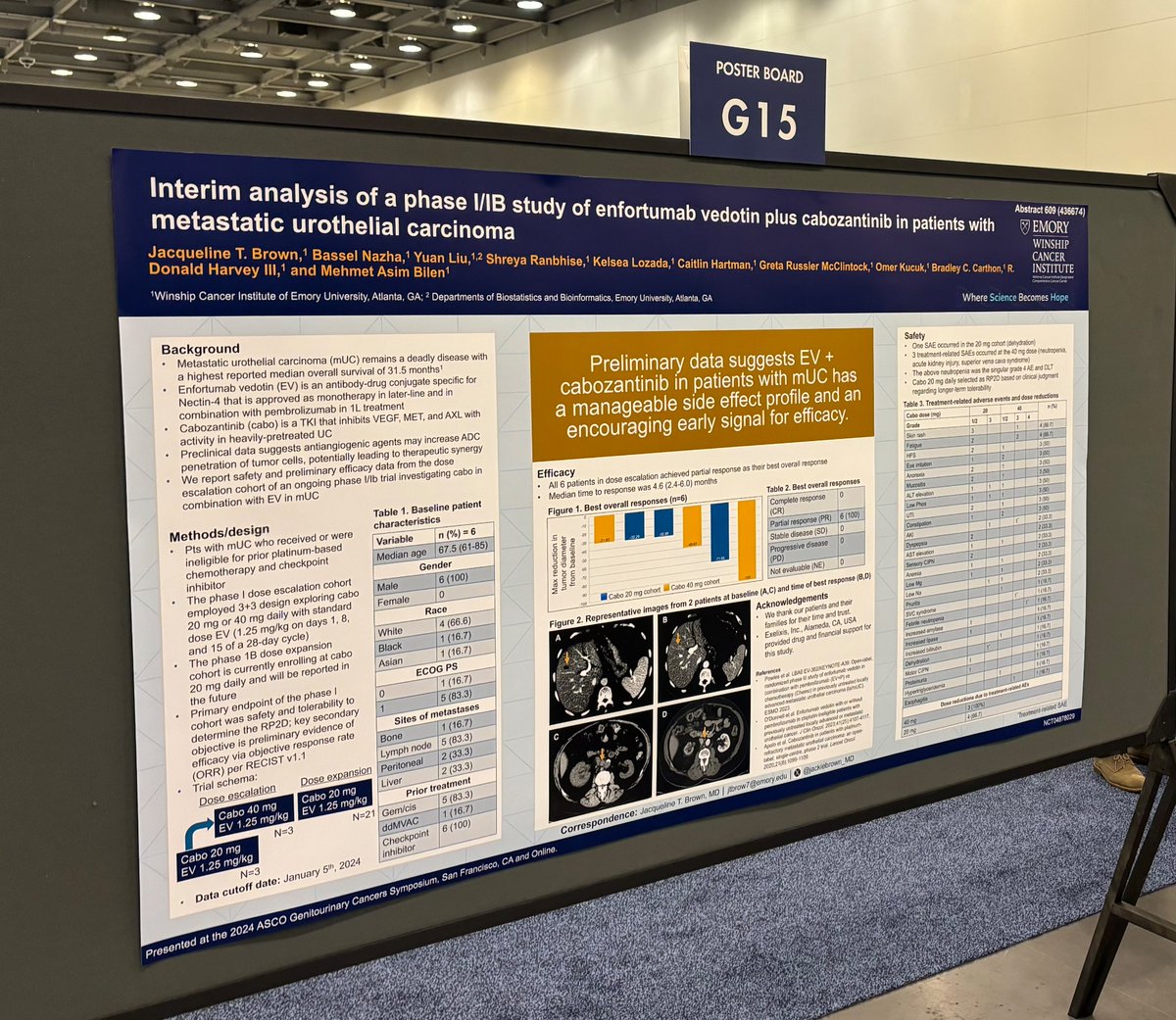 Great clinical trial data from our @jackiebrown_MD first nectin4 ADC+vegf tki combo @WinshipAtEmory