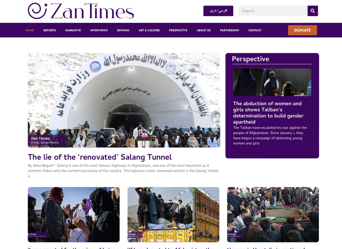 📢A request for support!

Dear Friends,

At (<a href="/ZanTimes/">Zan Times</a> <a href="/ZanTimes_Farsi/">زن‌تایمز</a>), we are a team of mostly women journalists from Afghanistan. 

We cover human rights violations with a focus on women and LGBTQI+ in 🇦🇫.

We need your help to boost our social media.

Can you follow our work?