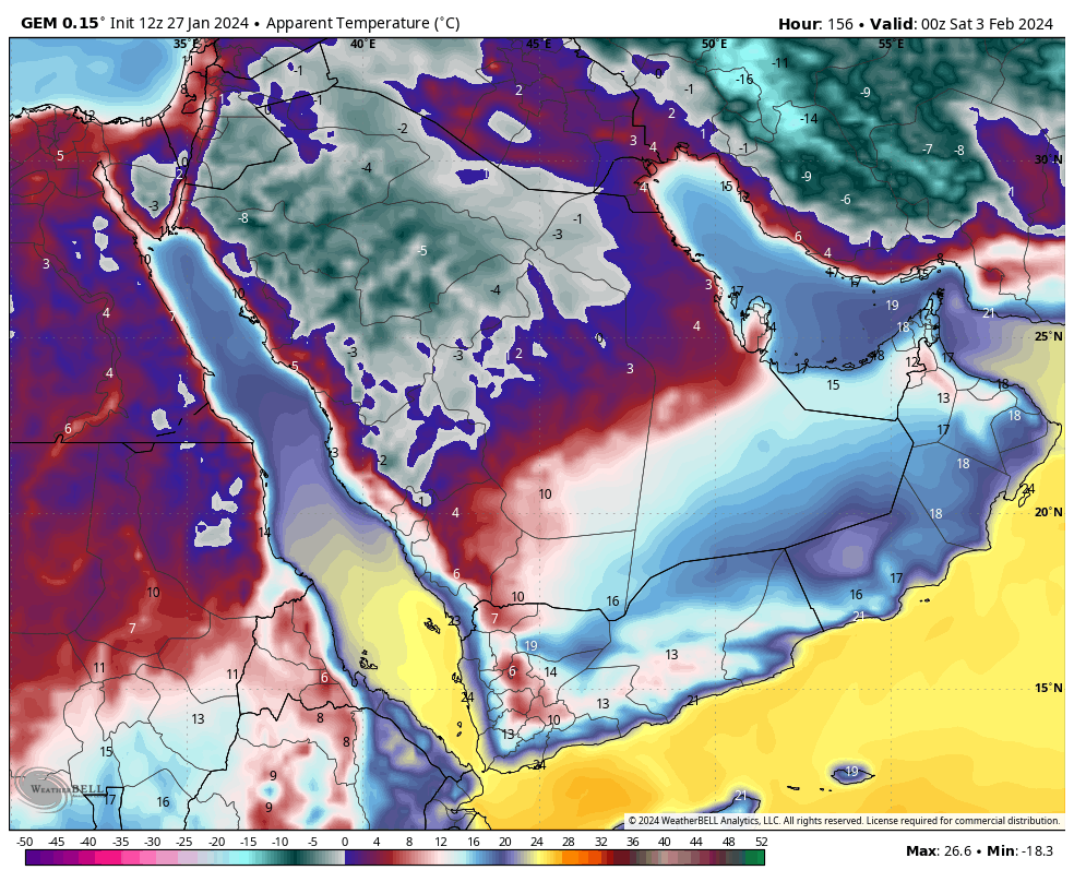 bariq_Sudir's tweet photo. تحديث الكندي الان 
موجة قطبية شديدة البرودة متوقعة منتصف هذا الأسبوع تستمر عدة أيام

يتوقع أن تصل درجات الحرارة إلى 8- تحدث الصفر على منطقة تبوك و 7- تحت الصفر على منطقة حائل.
اغلب  مناطق المملكة ستسجل درجة حرارة دون الصفر والله اعلم https://t.co/2lgUcK9S66