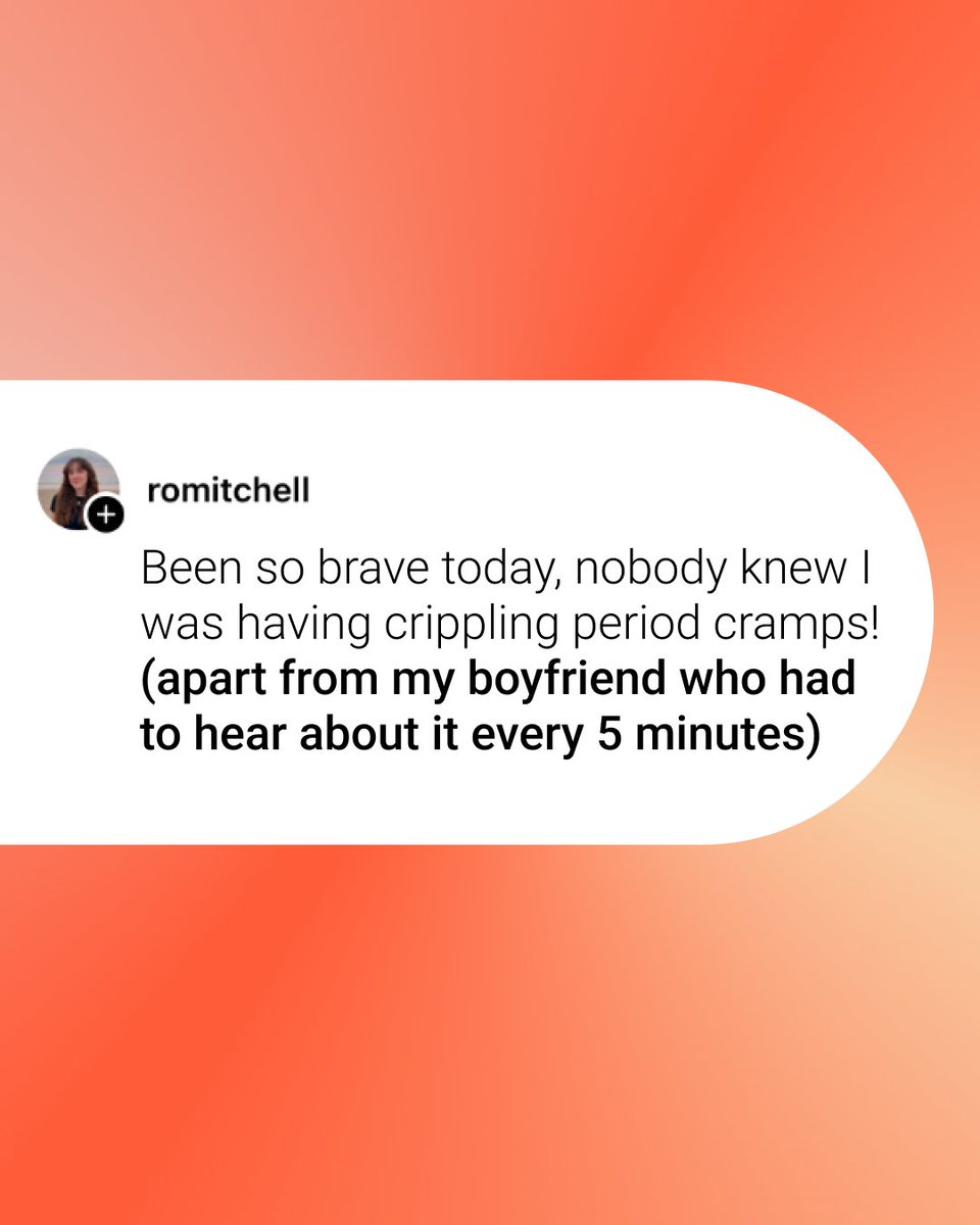 flex's tweet image. We average every 2 minutes. 😜 WBU? ⁠
⁠
#periodcramps #menstrualcycle #periods #onmyperiod