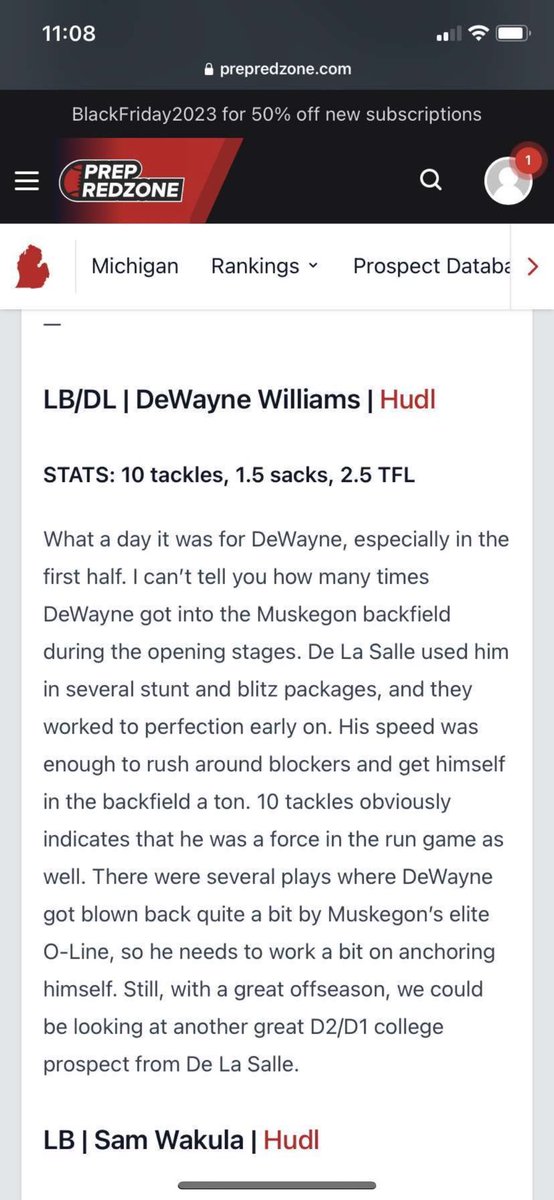 Junior Season Highlights 
74 Tackles
16.5 TFLs
8 Sacks (16th in State)
hudl.com/v/2N0HXQ