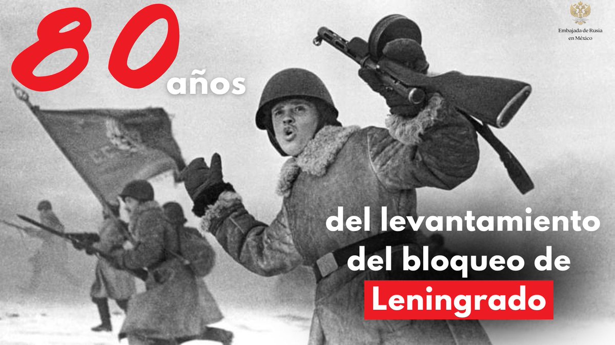 EmbRusiaMexico's tweet photo. 80 Aniversario de la liberación total de Leningrado del bloqueo nazi

🇲🇽Estimados amigos, los invitamos a leer el reciente artículo del Embajador de Rusia en México, Nikolay Sofinskiy, en @BuzosNoticias.

💬N.Sofinskiy: El 27 de enero de 1944 terminó uno de los episodios más trágicos de la Gran Guerra Patria. La memoria del Bloqueo de Leningrado es nuestra conciencia y nuestra responsabilidad. 

Hoy vemos cómo en varios Estados distorsionan deliberadamente los eventos de la guerra.

Más recientemente, la Asamblea General de la ONU adoptó la resolución rusa titulada "Combatir la glorificación del nazismo, neonazismo y otras prácticas que contribuyen a exacerbar las formas contemporáneas de racismo, discriminación racial, xenofobia y formas conexas de intolerancia". 

49 países votaron en contra.

⁉️¿Quién puede oponerse a la glorificación criminal del nazismo?

Entre los países que votaron en contra de la resolución rusa se encuentran Estados Unidos, Reino Unido, Alemania, Italia, Japón y Ucrania.

📎https://t.co/Q796y3vx6a