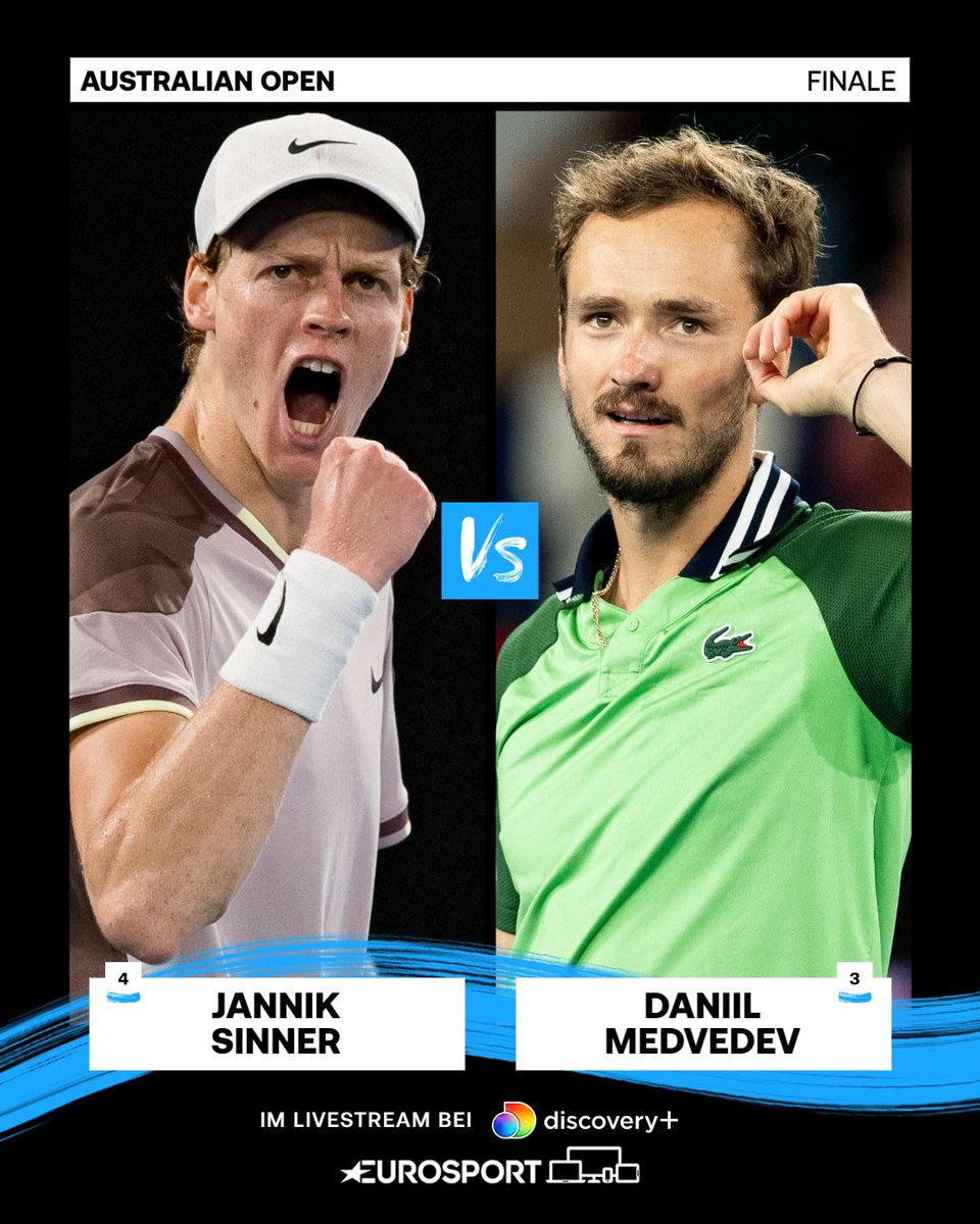 Wer hat auch schon richtig Bock auf dieses Finale?! 🤩 Das Duell um den Titel am Sonntag ab 9️⃣:0️⃣0️⃣ Uhr LIVE im Free-TV auf Eurosport 1 und im Stream bei discovery+. 📺🖥️📱 #ausopen