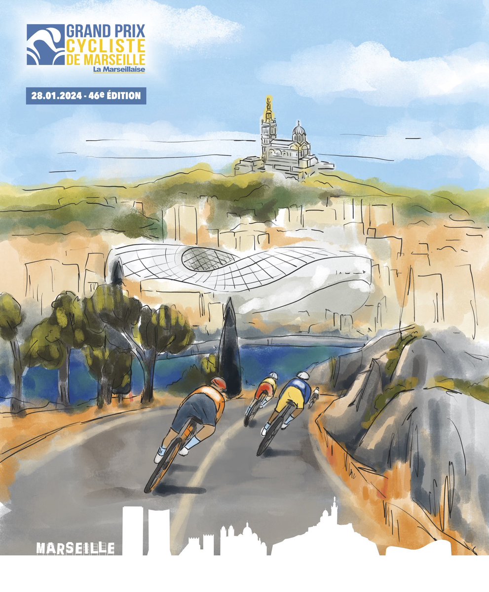 🚴 Le peloton fait sa rentrée sur nos routes ! 🏆 ➡️ Ce dimanche a lieu le @gplmarseillaise, traditionnelle course de rentrée des cyclistes professionnels en Europe, dont @AMPMetropole est partenaire. 🕚 Le départ sera donné à 11h du port de l'Estaque, à #Marseille, et les