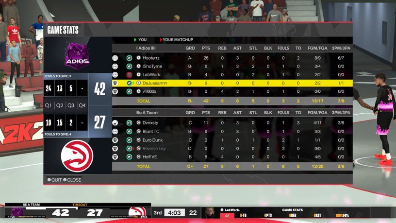 AdiosEsports's tweet image. . GGs To These Teams As We Win @LegacyBB2K 16 Team Instant Payout Overnight Tourney Last Night!

🪅 @Hoot2K 
☄️ @ShoTyme__ 
🔒 @LabWork2k 
🪼 @deemactmu
🦮 @StoryOfDre

@youFamousEnough @yeynotgaming @NAPX2k @DemonJT_ @iNetworkSports @FTClan2K @The2KDatabase @JABridgeforth