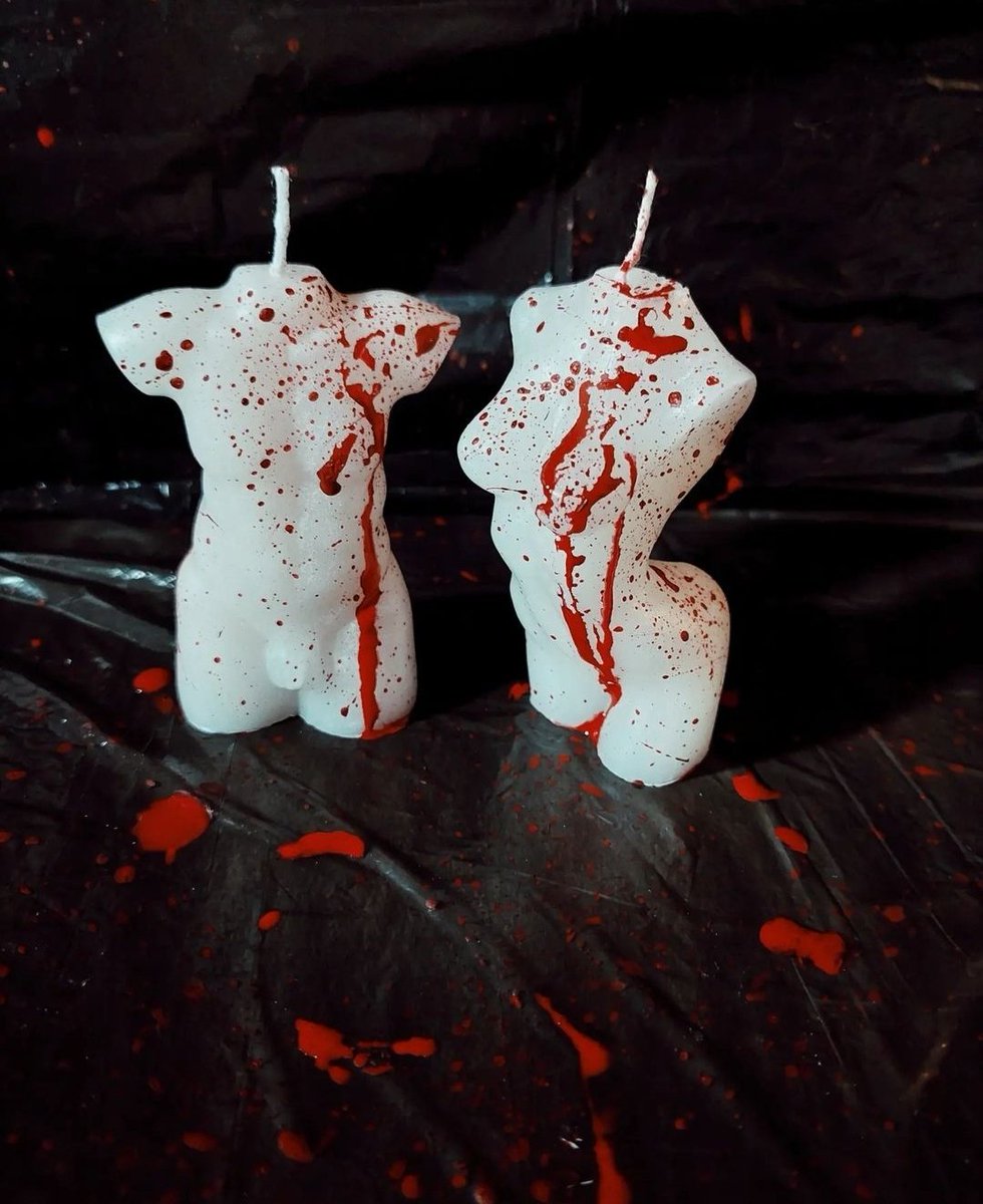 𝕭𝖑𝖔𝖔𝖉𝖞 𝖇𝖔𝖉𝖞 𝕮𝖆𝖓𝖉𝖑𝖊𝖘 #BodyCandles #TorsoCandles #DarkArts #CandleMagic #BloodRed #RitualCandles #Scents #BloodyVampire #Horror #EerieElegance #GothicDecor #Aesthetic  #Sinister #GotikDekor #ForbiddenDesires #Gizerellas #MysticCandles #GothicHome #Rituals #Vampire