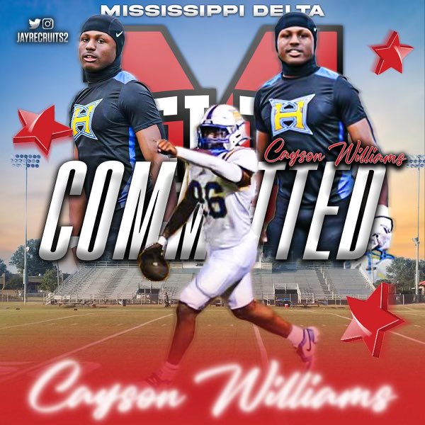 CaysonWilliams4's tweet photo. AGTG! Blessed to have this opportunity im %110 committed to MS Delta CC https://t.co/MRPTLZ4wWb