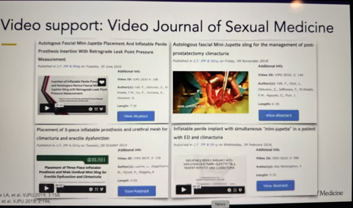 Fantastic review of technique and outcomes of placing a mini-Jupette sling with IPP for climacturia in men with ED by @MarahHehemannMD during @UCI_Urology Men’s Health Conference! Great resources available to trouble shoot surgical steps! Video Journal of Sexual Medicine “VJSM”