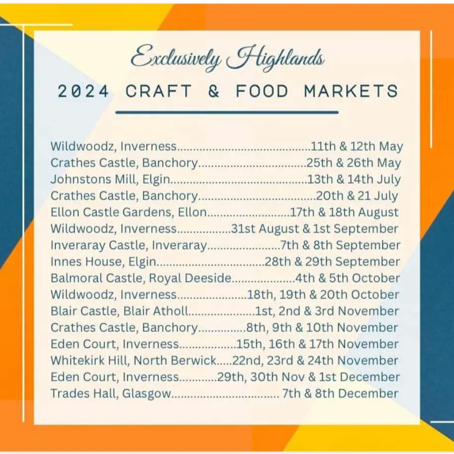 Looking forward to exhibiting with <a href="/ExclHighlands/">ExclusivelyHighlands</a> many of their events this year