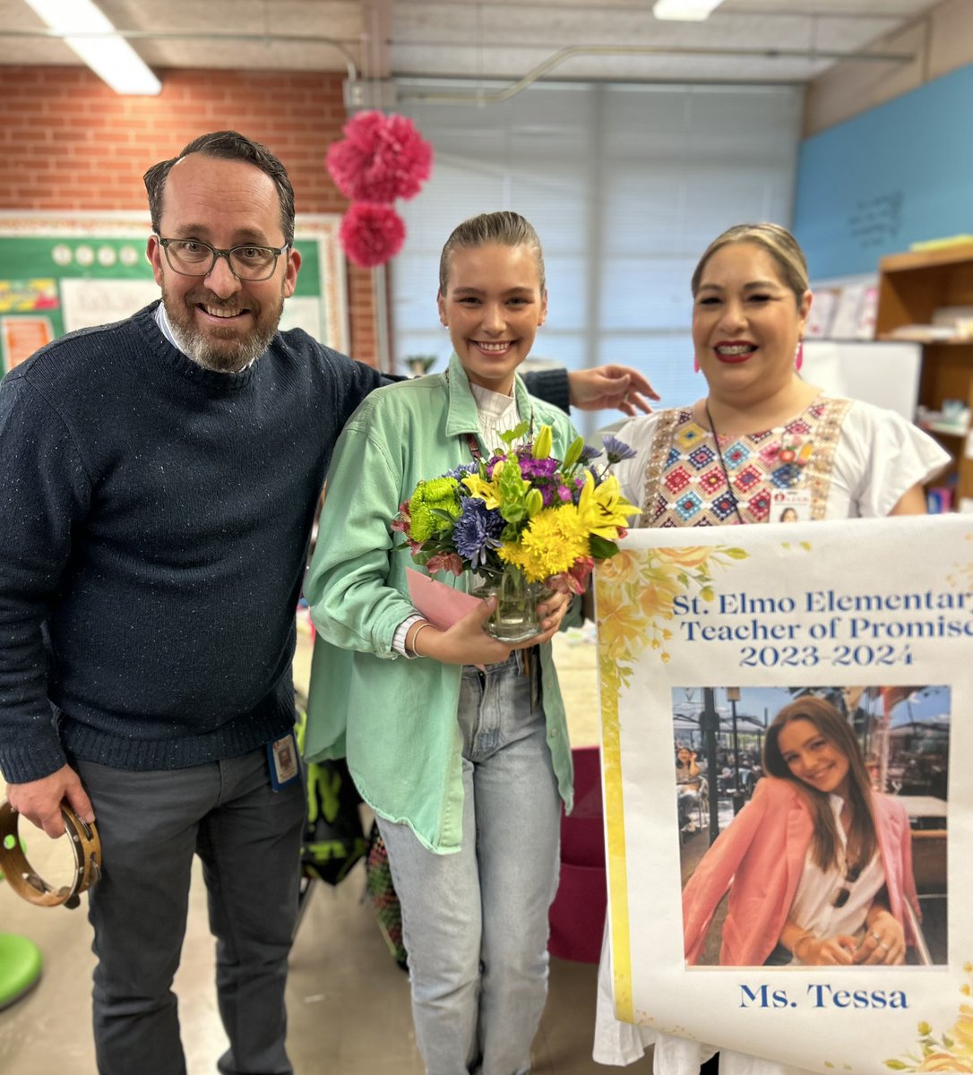 Ben McCormack (@mrmacaisd) on Twitter photo Big Congratulations to our <a href="/StElmoMustangs/">St. Elmo Elementary</a> Teacher of the Year <a href="/joyanepoole/">Joy Poole</a> and our Teacher of Promise Tessa Brust! We are proud and grateful to have them on our campus! <a href="/AISDElementary/">@AISDElementaryProud</a> <a href="/Matias_AISD/">Matias Segura</a> Big Congratulations to our <a href="/StElmoMustangs/">St. Elmo Elementary</a> Teacher of the Year <a href="/joyanepoole/">Joy Poole</a> and our Teacher of Promise Tessa Brust! We are proud and grateful to have them on our campus! <a href="/AISDElementary/">@AISDElementaryProud</a> <a href="/Matias_AISD/">Matias Segura</a>
