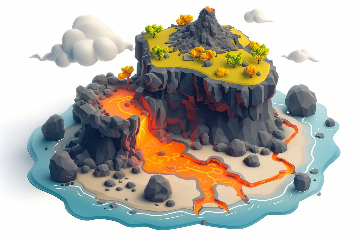 🚨#PromptShare🚨
Ending the day with a 3D isometric #prompt to craft small islands of various environments. 

A 3D isometric view of a [Place / description], in the style of texture-rich landscapes, cute cartoonish designs, clean and streamlined, subtle gradients, grid-based,