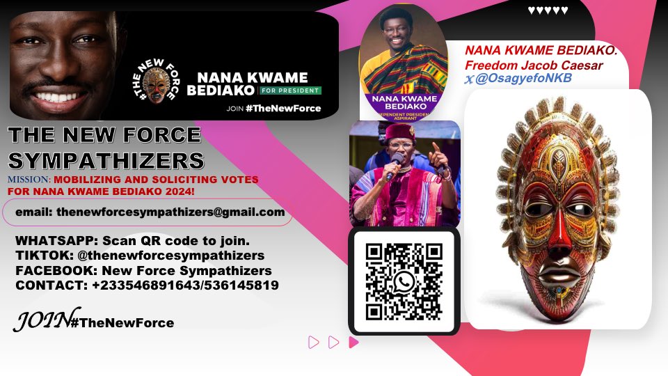 If you love @OsagyefoNKB, then this is the time to join TheNewForce Sympathizers team to mobilize and solicit votes for NKB.
 
#TheNewForce 

_____money throwaway election
Kennedy Agyapong • Hawa koomson • Ursula • #NPPDecides Chairman Wontumi • Adwoa Sarfo #MoneyLandary