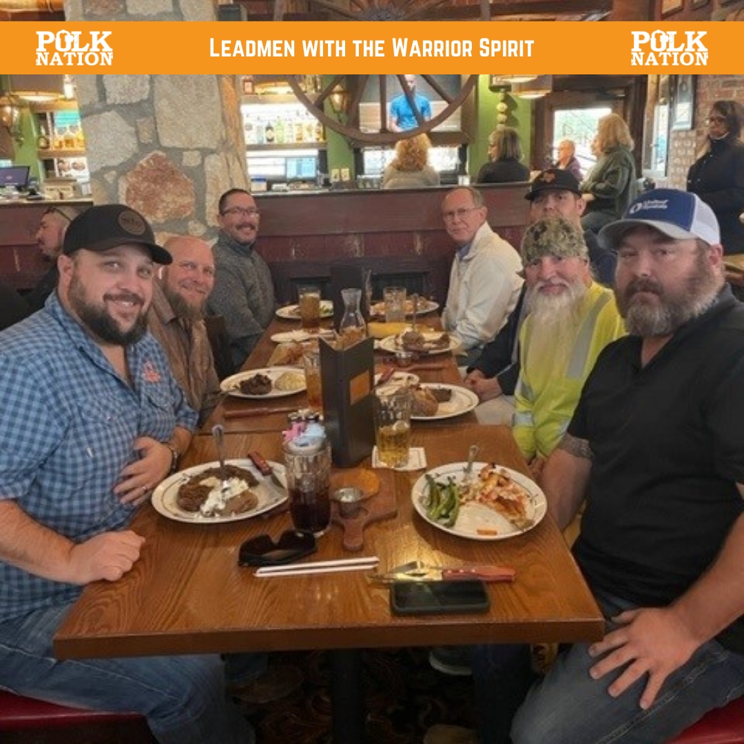 Warriors don't back down from a challenge. They band together to tackle obstacles head-on, and none more so than these Leadmen.

Because of their efforts, the project supervisors treated the trio to a well-deserved steak lunch! 💪

#PolkNation #PolkWarriors