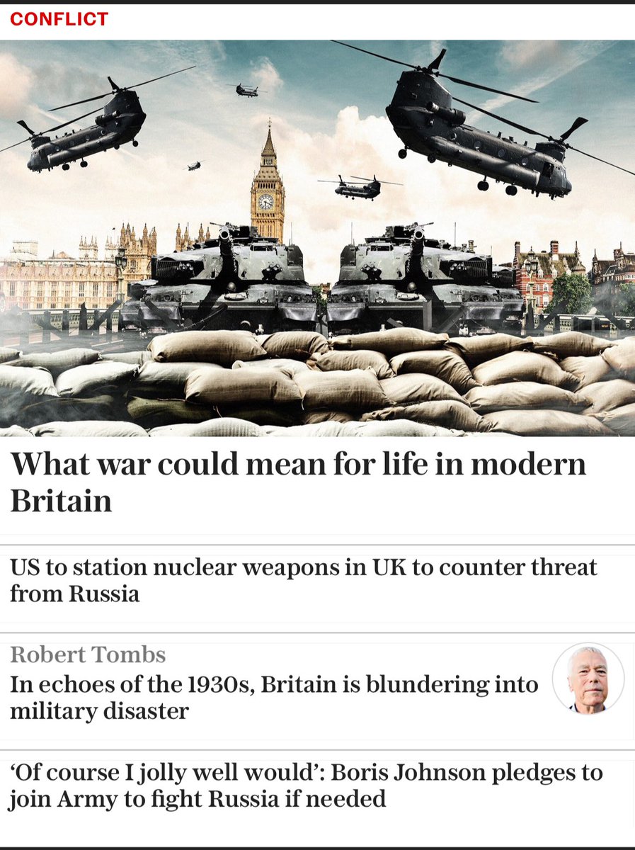 Wow. Just wow. An entire section dedicated to the war we're not in.

The Telegraph: New lows plumbed daily.