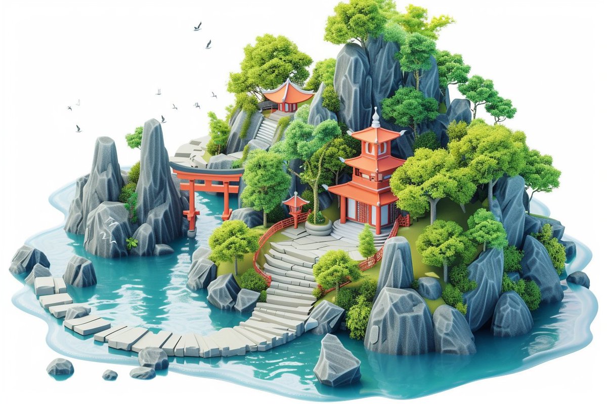 CharaspowerAI's tweet photo. 🚨#PromptShare🚨
Ending the day with a 3D isometric #prompt to craft small islands of various environments. 

A 3D isometric view of a [Place / description], in the style of texture-rich landscapes, cute cartoonish designs, clean and streamlined, subtle gradients, grid-based, captivating, isolate on white

Like, try this unique perspective and share your creations. Excited to see your imaginative islands! 🏝️🎨