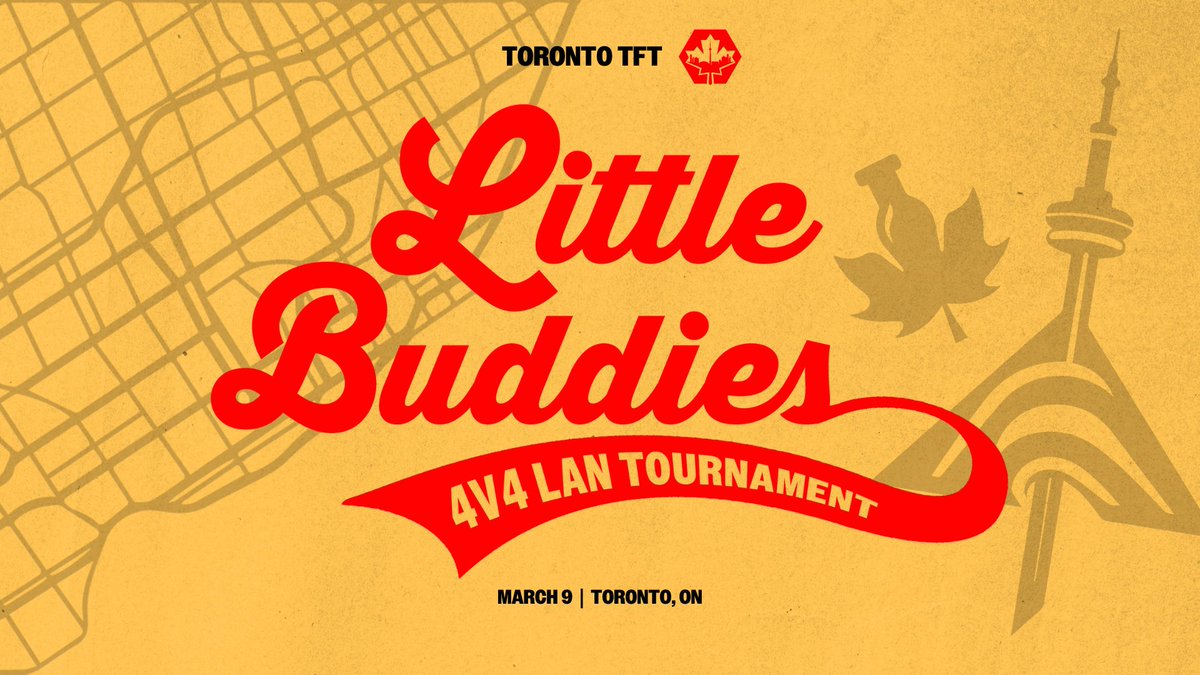 🍁 Exciting News, Eh! 🍁 TorontoTFT proudly presents "Our Little Buddies 4V4 LAN Tournament"!  🔴🟡Gather your pals, grab some Timbits🍩, and let's drink some maple syrup🍁, Canadian style! 

Signups, Captains, and other details will be revealed soon! This is an event you don't