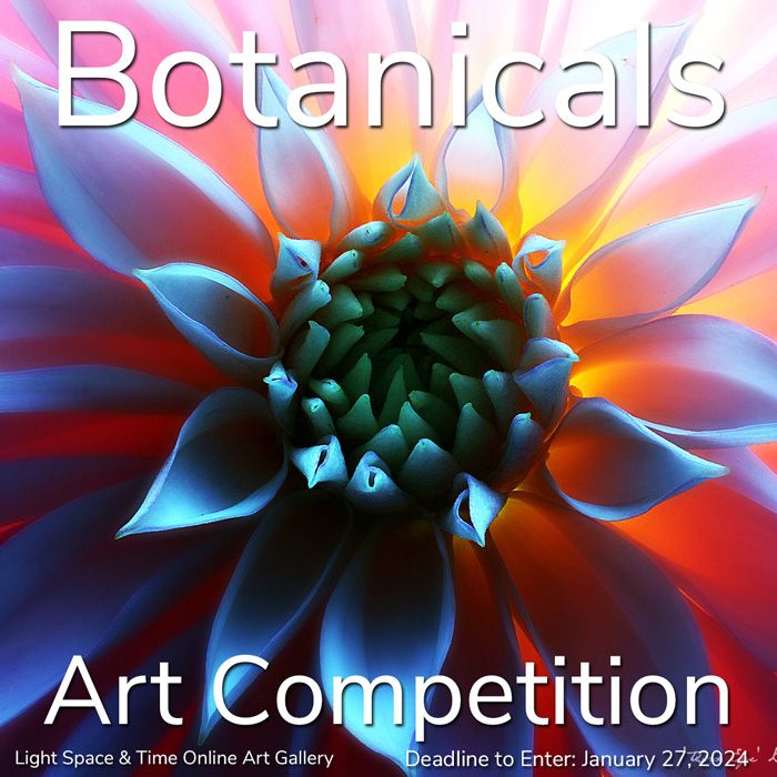 lightspacetime's tweet photo. Today is your last opportunity to submit your entry for the 14th Annual "Botanicals" Online Art Contest. Entries close on January 27th. Don't let this chance slip by! Visit https://t.co/y7PDd6jNWd #lightspacetime #botanicalart #floralart https://t.co/AVnD6KdoRv