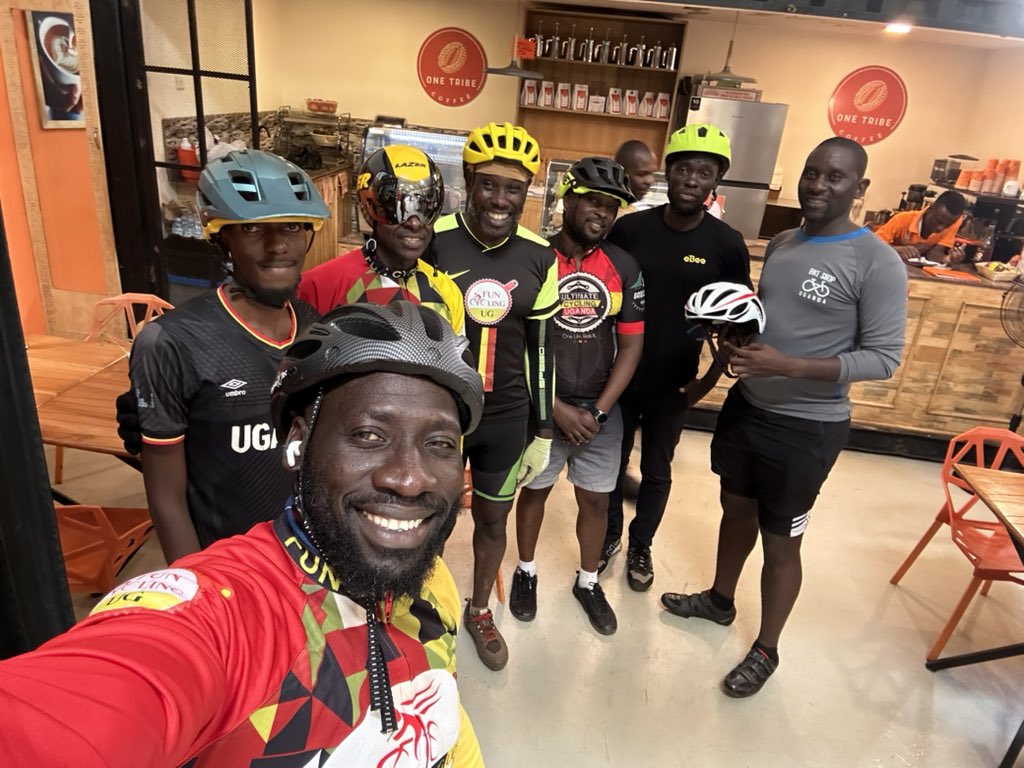 IamEddieOkila's tweet photo. Kampala Cycling Day: Even the rain couldn't dampen our spirits! We successfully completed the event, with one of my former trainees and a student from the Uganda Police Traffic Department, Robert Kawooya, leading us through the roads. It was impressive to witness the effectiveness of the route guided by him as the OC representative. For those who missed it, they missed out on a fantastic experience. By persisting on this path, we aim to reshape the perception of cycling and hope to see roads designed with our efforts in mind! @Owiny123 and #eBee
