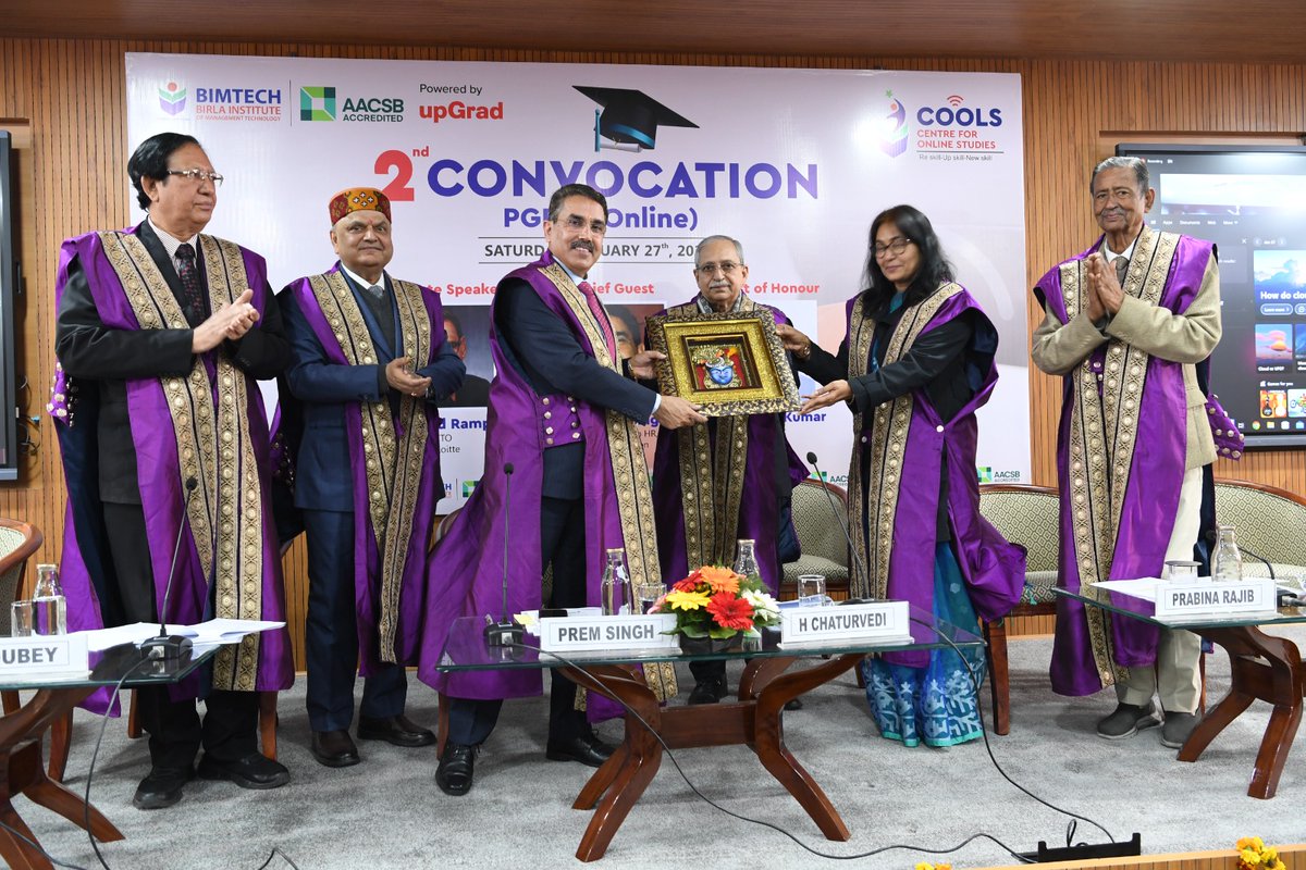 bimtech_cools's tweet photo. BIMTECH, one of India's leading business schools and a recipient of AACSB accreditation, today hosted its convocation ceremony for the Post Graduate Diploma in Management (Online) Batches (July 2021 - June 2023) & (Jan 2022 - Dec 2023).
#bimtech #bimtechcools #convocation2024 https://t.co/3lcgsaVGZM