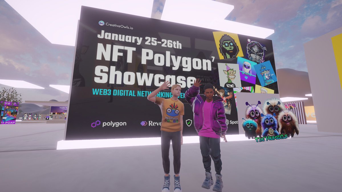 FeatherFrogs's tweet photo. Good times with @johnnym06218750 searching for @MyCreativeOwls Key🔑at the #PolygonShowcase 🥳
BIG KUDOS to everybody who has been involved in creating such an amazing event, all the speakers and of course all the fab artists !
Much love Polygonfam 💜 https://t.co/xULg59lD4O