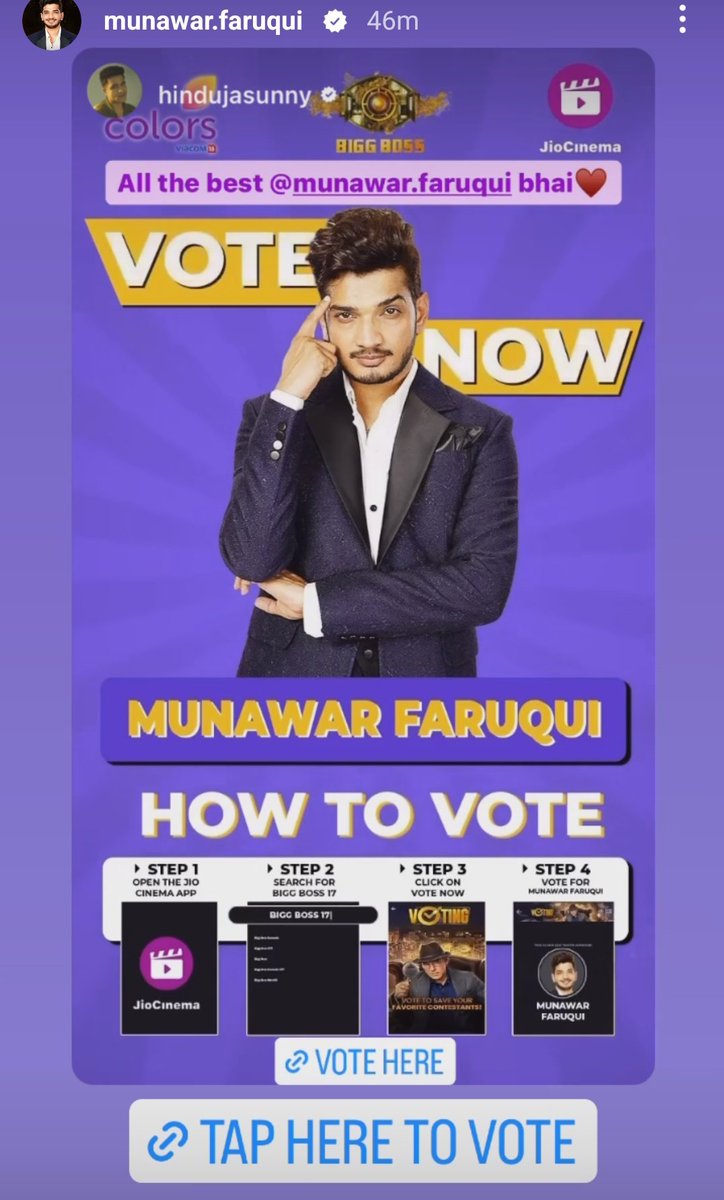 #SunnyHinduja actor support #MunawarFaruqui