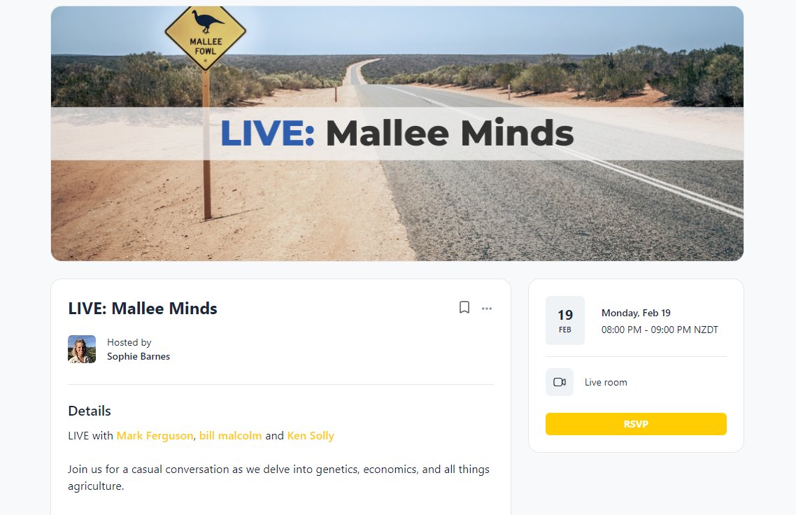 We've booked a virtual chat with a couple of great minds - Ken Solly and Bill Malcolm to talk all things livestock farming and you can join in on the fun - check out the events section on the neXtgen Agri hub to register for this free live event and get your questions answered.