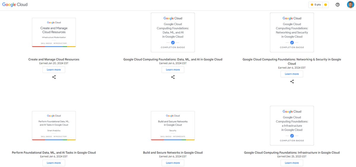 aumohsin99's tweet image. Recently got a chance to learn Google Cloud with hands-on labs and quizzes and it was a great experience. I am thankful to #CloudSeekho team for this initiative that helped masses to learn about cloud computing. #LearnGenAI #CloudSeekho
My Profile Link: cloudskillsboost.google/public_profile…