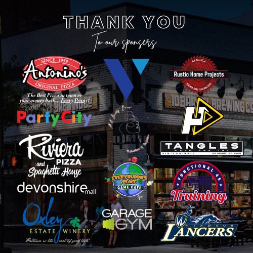 Thank you to these local businesses for supporting our cornhole fundraiser tournament tomorrow!💙💛

We look forward to seeing all of you there tomorrow!! We still have 5 spots available…if you are interested in playing, see our last post for information on how to register.
