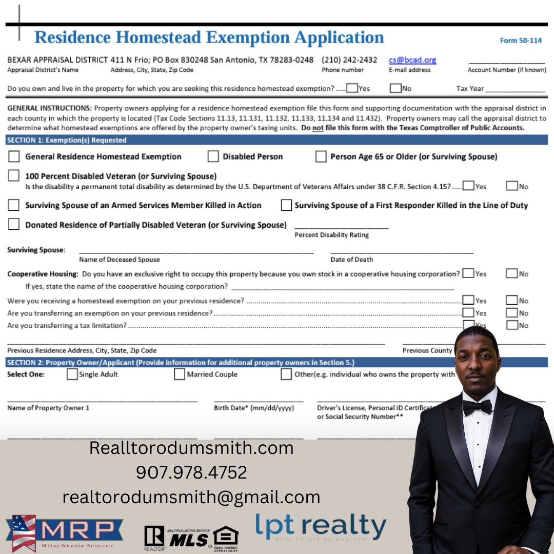 Filing your homestead in San Antonio, TX is an essential step to protect your property. It safeguards against creditors and reduces property taxes. Don't wait, secure your piece of Texas today! 

#DVExemption #HonorAndSupport #homestead #SATexas #propertyprotection #LPTrealty