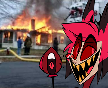 We can't tell if this is Alastor before or AFTER he arrives to "help"...