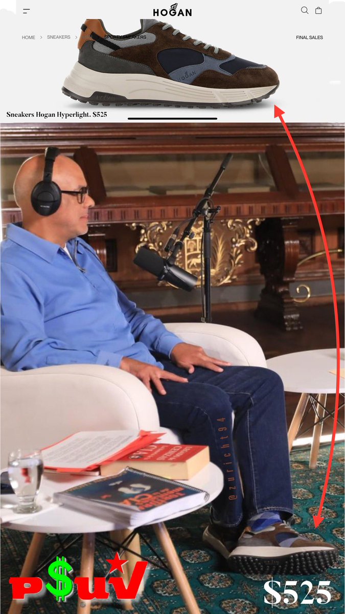 Aquí vemos al revolucionario Jorge Rodríguez PSUV, el que les habla de anti capitalismo, antiimperialismo, igualdad, bloqueo y de repartición de las riquezas, estrenando zapatos nuevos. Importados del malvado mundo capitalista desembolsando más de 100 pensiones mínimas para su