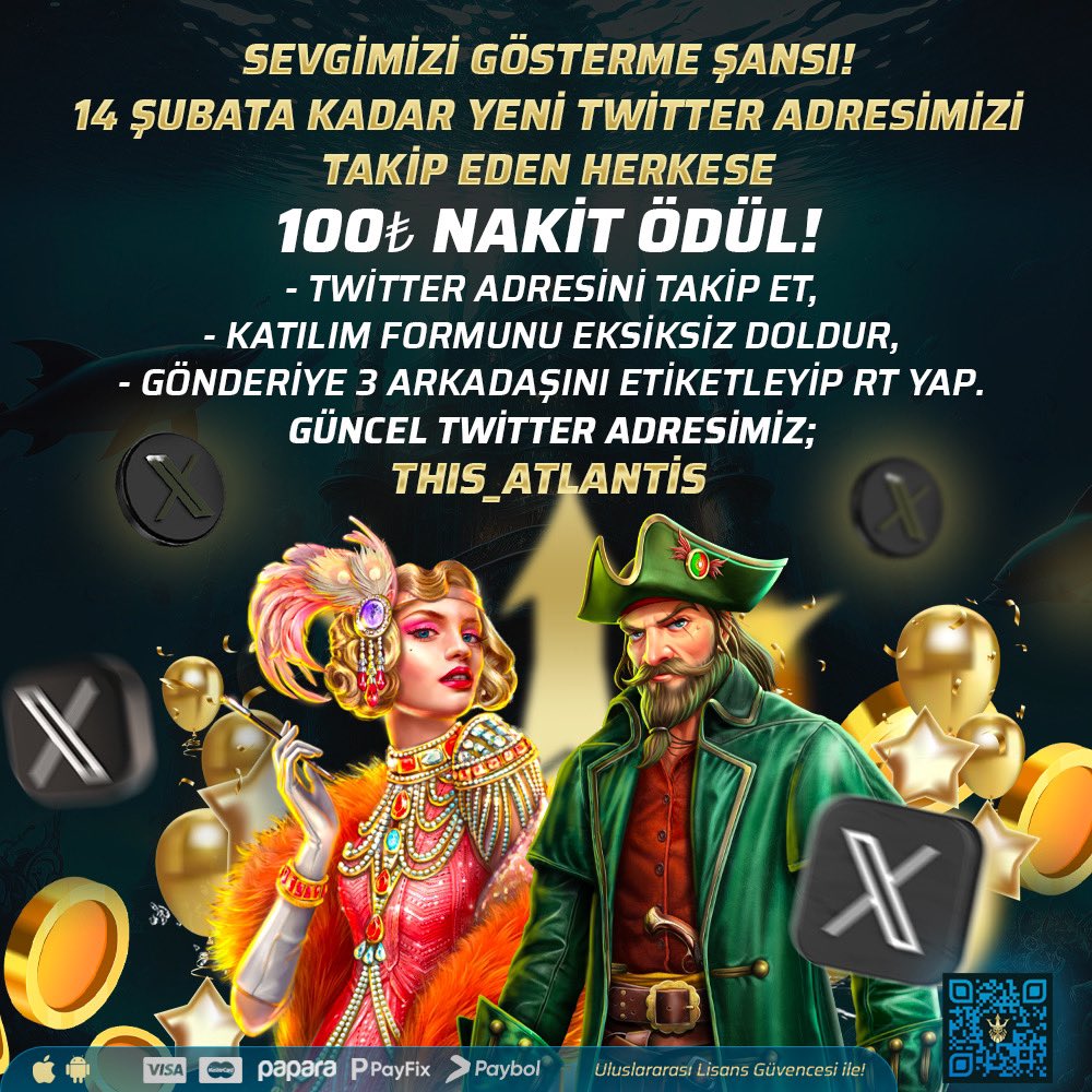 😎 Sevgimizi Gösterme Şansı!
🎁 14 şubata kadar yeni twitter adresimizi ‘takip eden herkese’ 100₺ NAKİT ÖDÜL! 🔊

✔️Twitter adresini takip et

✔️Gönderiye 3 arkadaşını etiketleyip RT yap

📲Katılım formunu eksiksiz doldur: forms.gle/6bo42qYSpHsN3E…