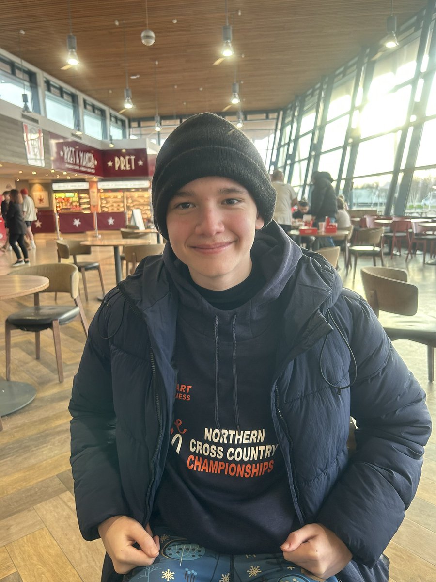 Weekend round trip from Manchester to Sedgefield & back for Adam to compete in the Northern Cross Country Championships! @NorthernAthlet1 @SaleHarriers @salehighschool