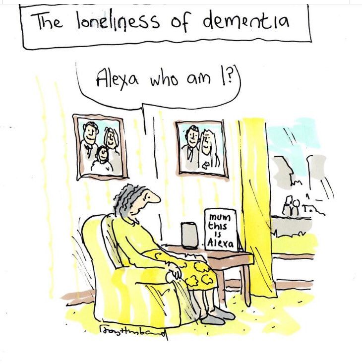 Please re-Tweet to help raise awareness about the #loneliness of #dementia. (image: @tonyhusband1) #Alzheimers #mentalhealth
