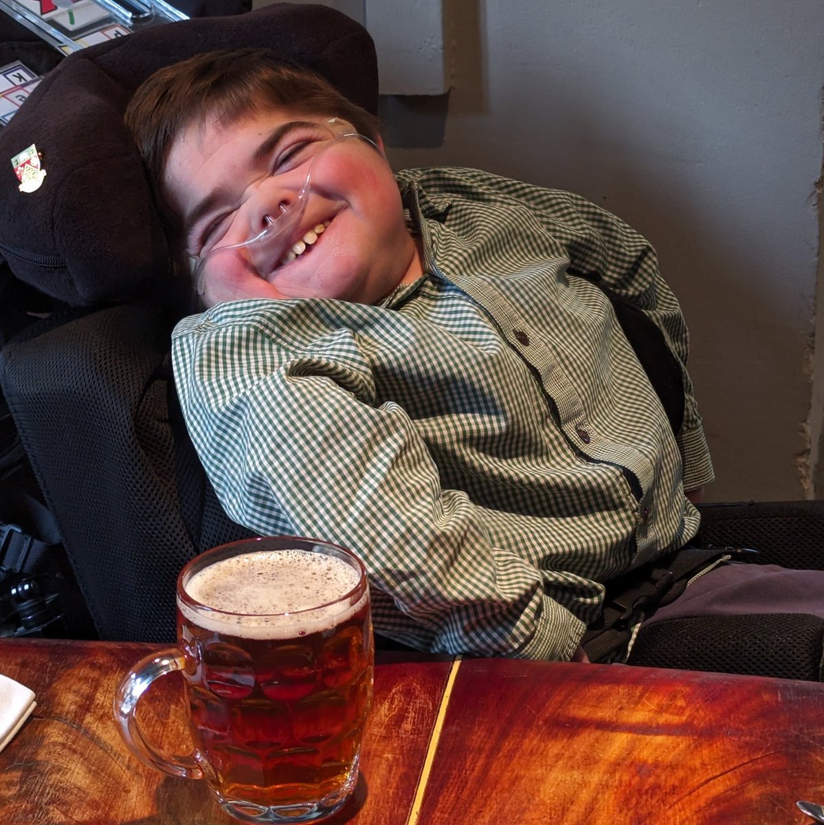 Ordered my first pint! Today I am 18. Grateful for a milestone I wasn't predicted to reach.