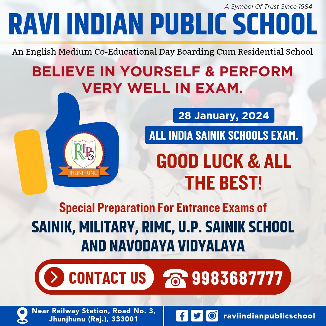 Best of luck student’s #raviindianpublicschooljhunjhunu #indianpublicschoolmaannagarjhunjhunu #indianpublicschoolriicojjn #jhunjhunu  #admissionsopen #school #girlchild #education #admissions #learning #admissionopen #bestschool #students #sainikschool #military