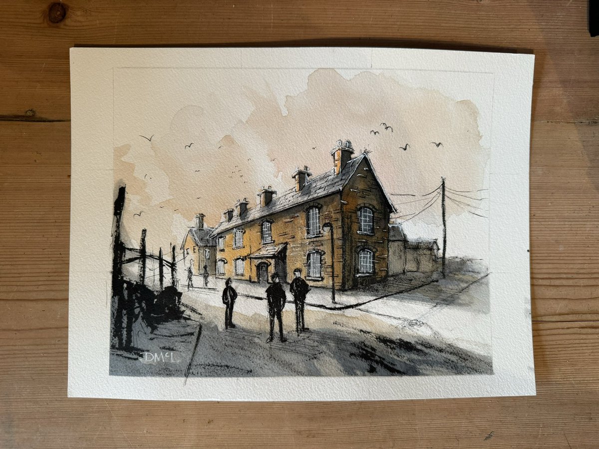 donoghmclaverty's tweet photo. Fresh morning stroll #lineandwash #urbansketch #watercolour https://t.co/eQarmoRfTL
