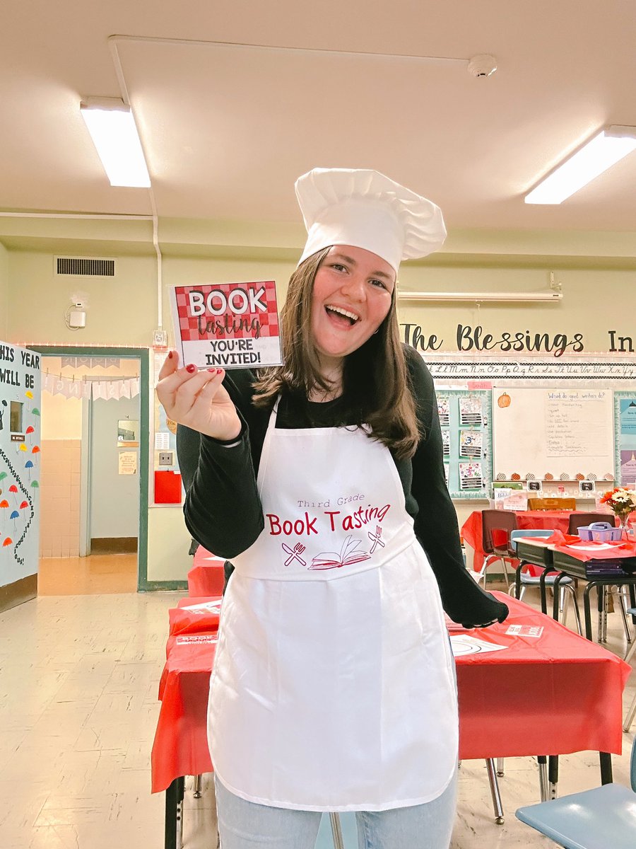growwithmissm's tweet photo. Book Tasting📚🍽️! This has been one of my favorite days during the school year so far. Third graders explored different book genres by taking a little taste of different books in our classroom library. #library #booktasting #books #teacherlife #classroomtransformation #classroom https://t.co/a9g4ce6uaF